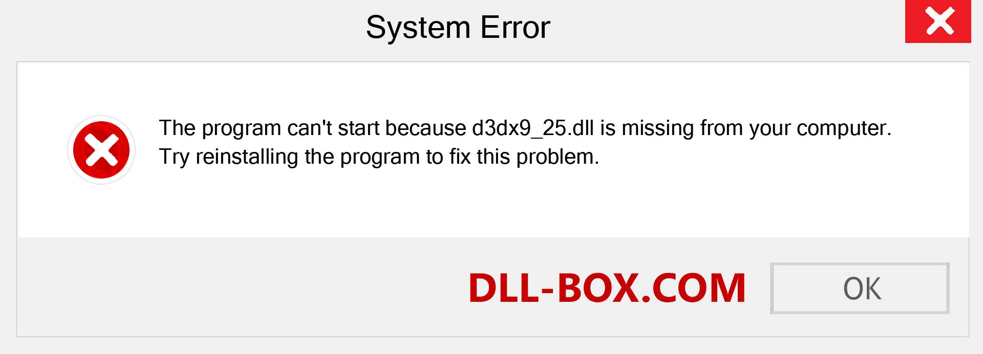  d3dx9_25.dll file is missing?. Download for Windows 7, 8, 10 - Fix  d3dx9_25 dll Missing Error on Windows, photos, images